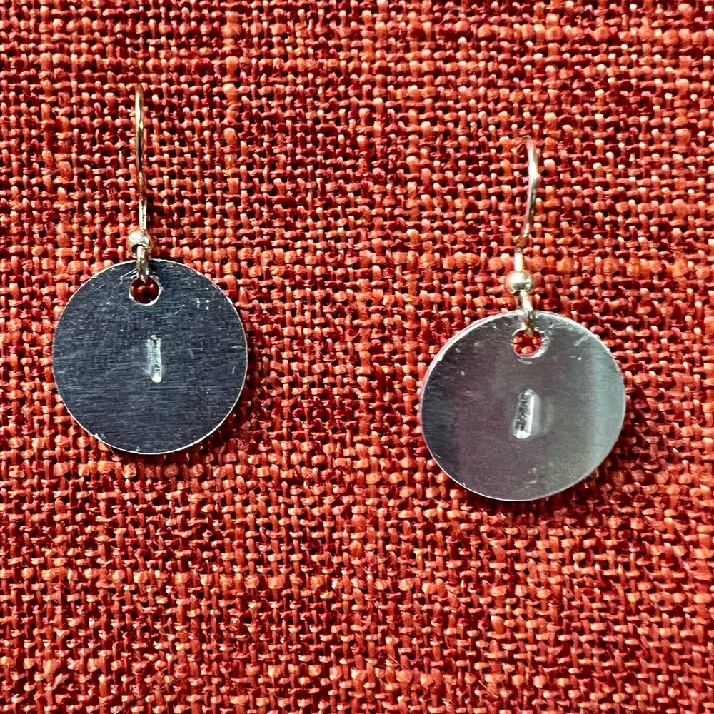 HANDMADE Earrings- Letters E L J Sterling Silver